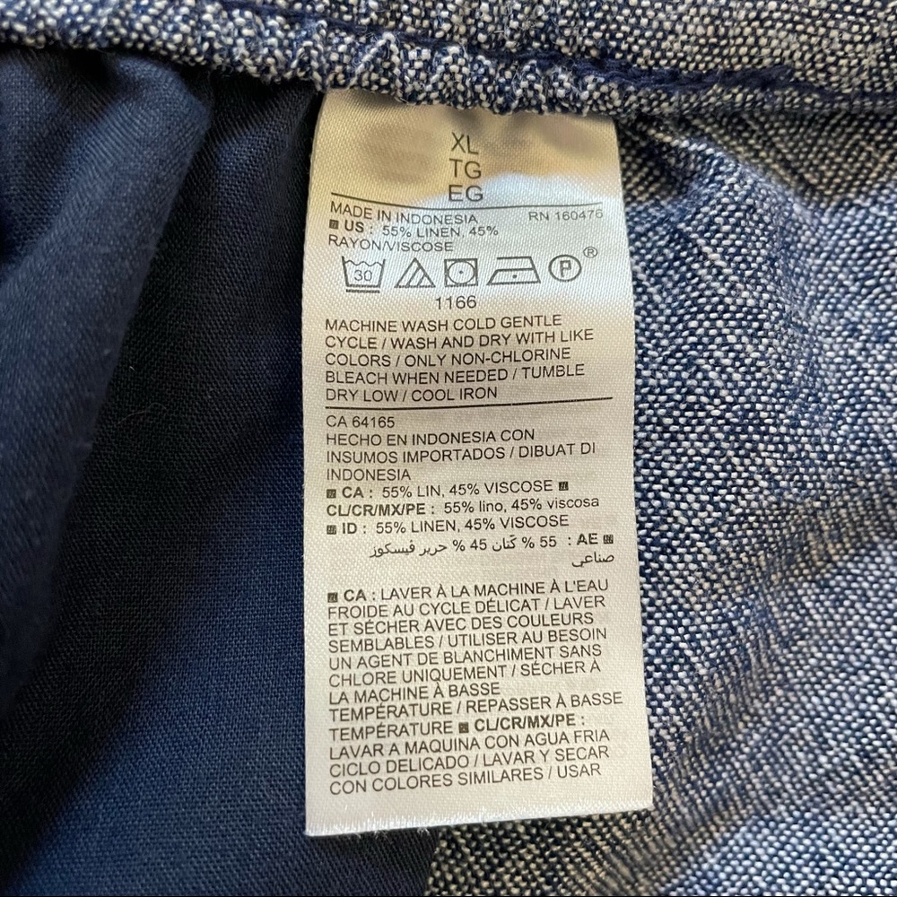 OLD NAVY denim linen blend drawstring shorts size XL - Picture 6 of 6